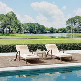 Garvee Chaise Lounge Outdoor Set of 2, PE Rattan Wicker Pool Lounge Chairs with 5-Level Adjustable Backrest - Photo 7