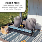 LuxCraft 5' Adirondack Hanging Front Porch Swing with Flip Down Console, Seats Up to 3 - Photo 5