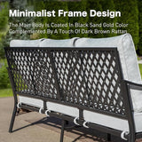 Metal Patio Furniture Sofa with 5.75" Extra Thick Cushion - Photo 6