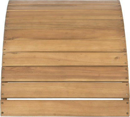 Safavieh Patio Collection Hampton Adirondack Acacia Wood Ottoman