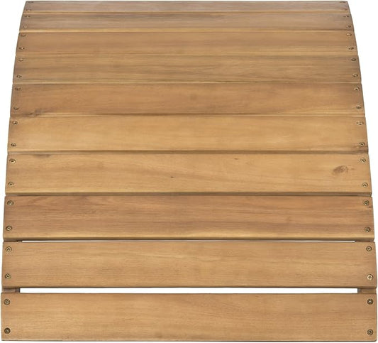 Safavieh Patio Collection Hampton Adirondack Acacia Wood Ottoman