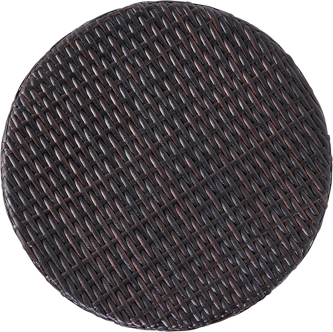 Christopher Knight Home Keaton Wicker Barrel Side Table, Multibrown 16.75 inches high x 17.5 inches wide 17.5 inches deep