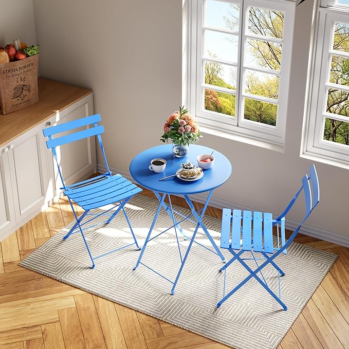 CABIHOME Outdoor Metal Sculpture Garden Chair, Decorative & Functional Resting Seating, Iron Construction, 37.4x7.09x24.8 Inch Outdoor Table and Chair Set for Patio, Garden, Balcony, Yard