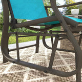 Outsunny Outdoor Glider Chair, Gliders for Outside Patio with Steel Frame and Mesh Fabric for Backyard, Garden - Photo 8
