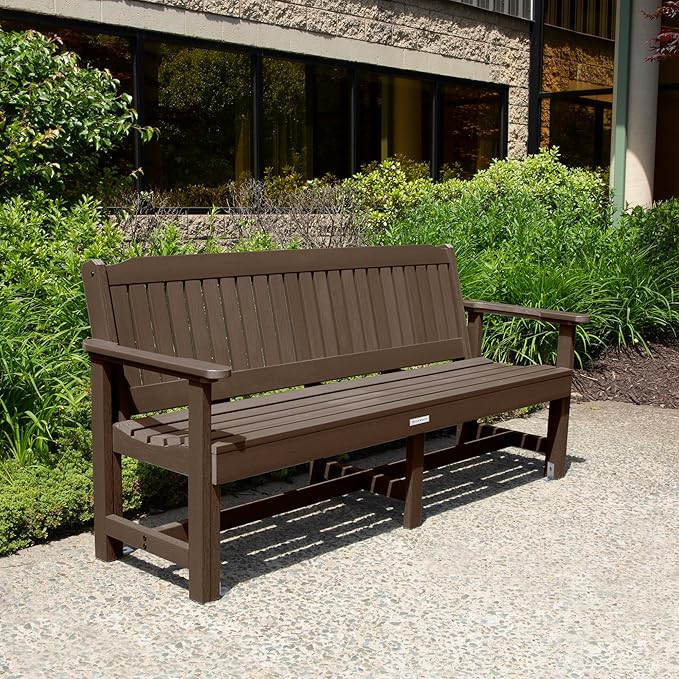 Sequoia Professional CM-BENSQ62-ACE Commercial Grade Exeter 6 Foot Garden Bench, Weathered Acorn - Photo 4