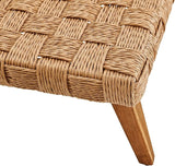 Modway Thames Wicker Rattan Outdoor Coffee Table in Natural - Low-Profile Rectangle Patio Table - Weather Resistant - Photo 9