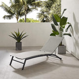 Crosley Furniture Weaver Reclining Mesh Outdoor Chaise Lounge Chair with Wheels for Patio, Deck, Poolside - Photo 2