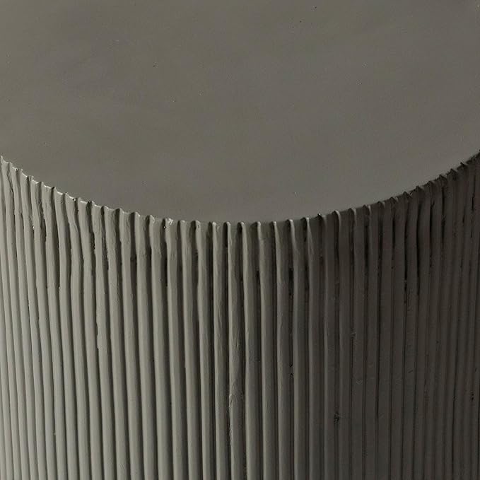 LeisureMod Modern Side Table Round Fiberstone Top Accent End Table for Home, Outdoor Patio, Living Room Sofa - Photo 8