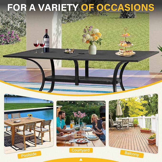 Oakcloud 60"x37" Patio Dining Table - Photo 6