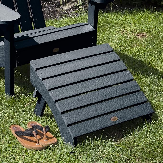 Highwood AD-OTL1-FBE Adirondack Folding Ottoman, Federal Blue