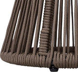 Christopher Knight Home Nara 25.8" Acacia Wood Outdoor Side Table, Hourglass Shaped with Metal Frame+Woven Rope - Photo 8