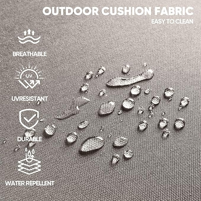 Swivel Patio Chairs sofa Set of 6 - 6" Thick Cushion - Wicker Outdoor Swivel Rocker Patio Chair, Sofa/Glass coffee table - Photo 7