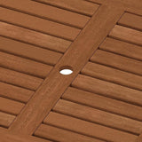 Furinno FG18006 Tioman Hardwood Patio Furniture Square Table with Umbrella Hole, Natural, 35.4"D x 35.4"W x 29.2"H - Photo 7