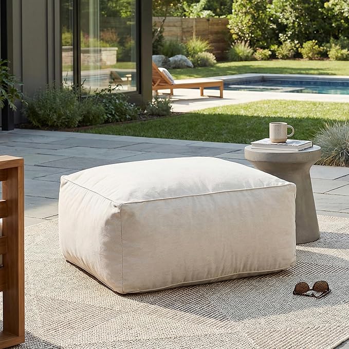 Christopher Knight Home Teriu Outdoor Bean Bag Chair with Shredded Foam, Modern Bean Bag Chairs for Adults and Kids - Photo 6