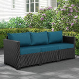 Rattaner Outdoor Furniture Outdoor Couch Patio Furniture 3-seat Sofa Deep Seat Hight Backrest with Waterproof Cover and - Photo 4