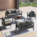 Kiss the Water Outdoor Couch Aluminum Patio Furniture Sofa - Photo 9