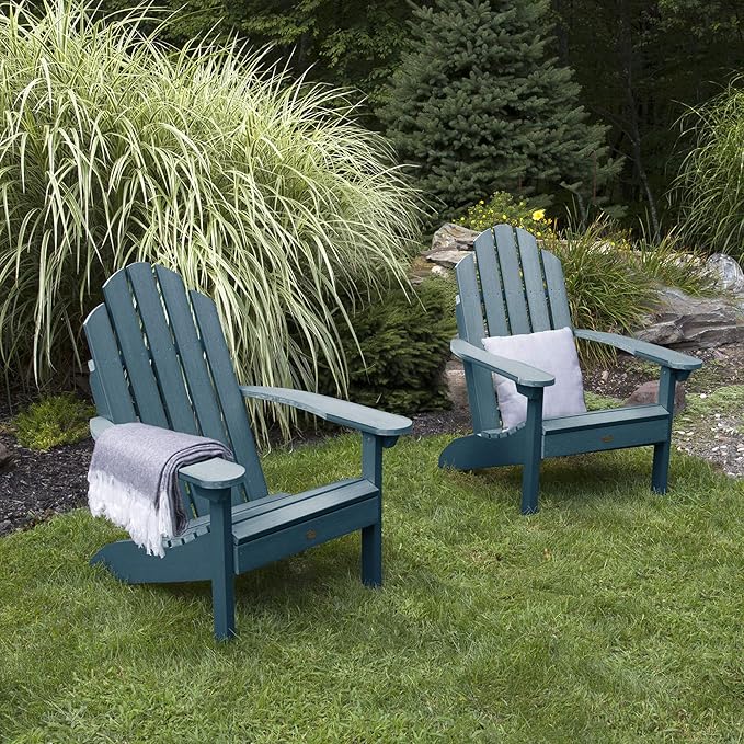 Highwood Classic Westport Adirondack Chairs, 2-Piece Set, Nantucket Blue