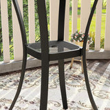 VICLLAX 28" Round Outdoor Bar Table, Counter Height Patio Table with Adjustable Umbrella Hole for Balcony - Photo 4