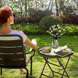 Outdoor Side Table - Small Patio End Table All Weather, Patio Furniture Sets and Outside Furniture for Pool, Balcony - Photo 3