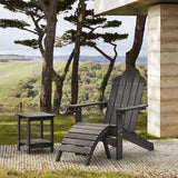 LUE BONA HDPS Adirondack Chairs Set of 8, Long-Lasting All-Season Outdoor Patio Chairs, Hidden Cup Holder, 350 LBS - Photo 6