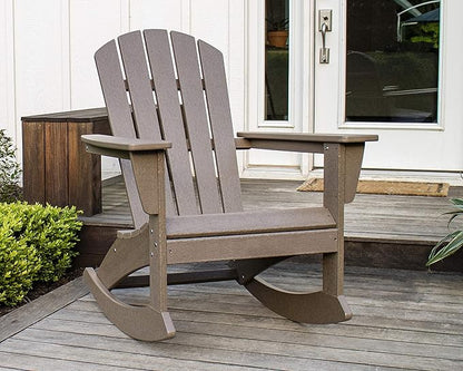 POLYWOOD® Nautical Adirondack Rocking Chair in Sand