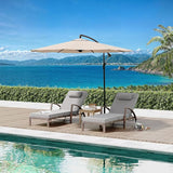 Garvee Chaise Lounge Outdoor Set of 2, PE Rattan Wicker Pool Lounge Chairs with 5-Level Adjustable Backrest - Photo 7