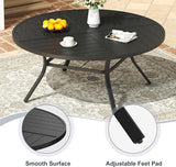 VICLLAX 63" Round Patio Dining Table for 8-10 - Photo 6
