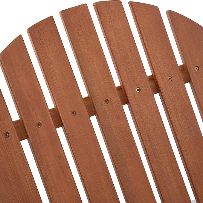 Greemotion Elk 34 in. W All Weather Outdoor Patio Eucalyptus Wood Adirondack Chair Solid Wood for Outdoor Fire Pit, Deck, Beach, Garden, Campfire Chairs, Weather Resistant Easy Installation, Natural