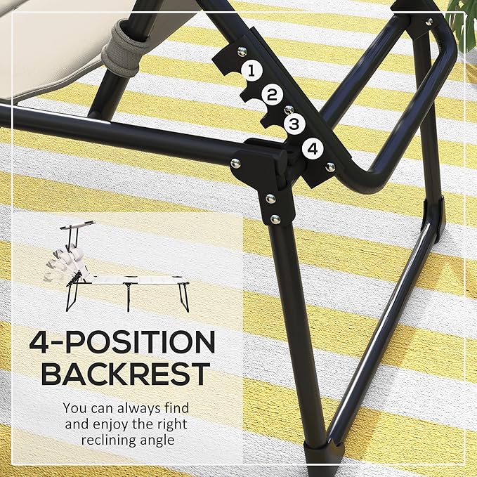 3-in-1 Oversized Sun Tanning Chair with Mat & Face Hole - Photo 7