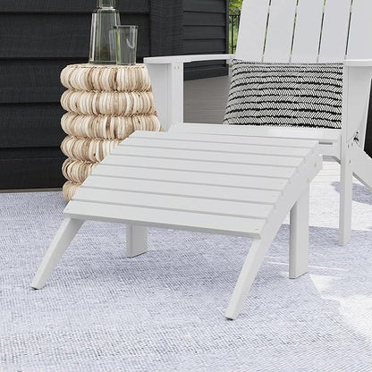Linon Adirondack, White Ottoman,