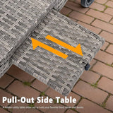 LUMISOL Patio Wicker Chaise Lounge Chairs Set of 2 - Photo 5
