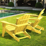 LOUNZY Folding Adirondack Chair with Cup Holder, HDPE All-Weather Folding Patio Chair - Photo 7