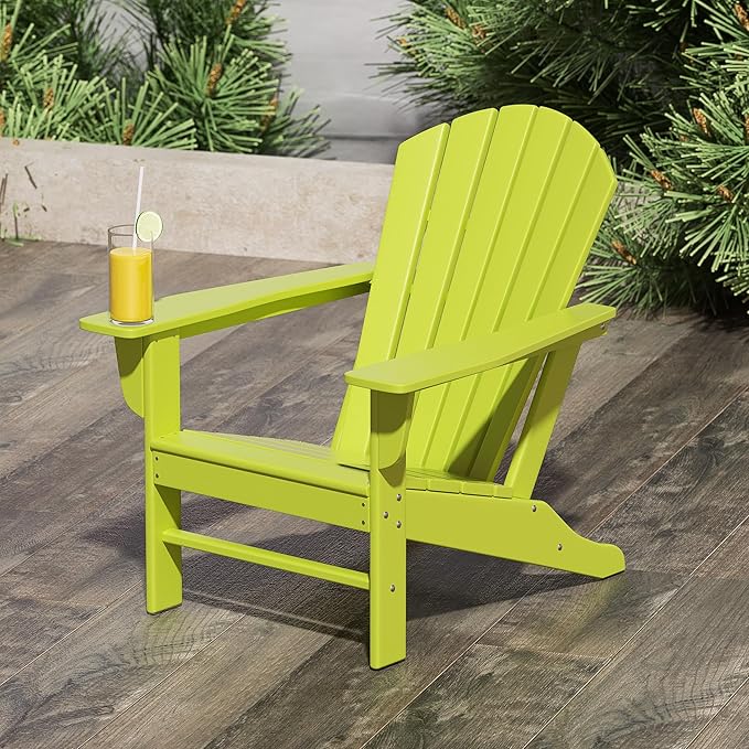 WestinTrends Dylan Outdoor Adirondack Chair, Lime