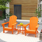 Costaelm 3 piece Patio Set, Outdoor Modern Adirondack Table and Chairs - Photo 2
