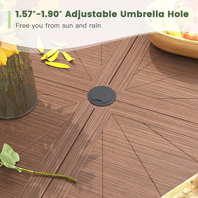 Outdoor Patio Round Dining Table for 4 - Photo 6