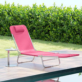 Outsunny Folding Chaise Lounge Chair, Pool Sun Tanning Chair, Outdoor Lounge Chair with Reclining Back - Photo 9