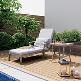 HAPPATIO Aluminum Patio Chaise Lounge Set 2 Pieces, Aluminum Patio Lounge Chair with Side Table - Photo 1