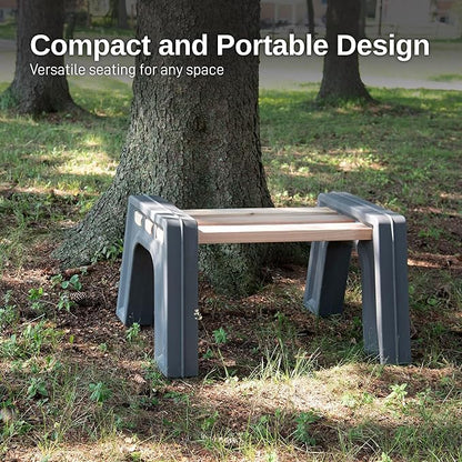 RTS Home Accents Custom Length Lightweight Indoor or Outdoor Backless Bench Ends, (Wood & Screws Sold Separately), Graphite