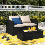 Serta Laguna Brown Resin Wicker Outdoor Patio Furniture Collection, Easy Assembly, Porch or Pool - Photo 3