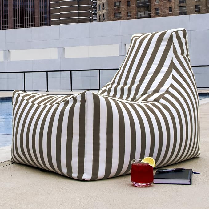 Jaxx Juniper Chaise Lounge, Taupe Striped