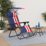 Best Choice Products Folding Zero Gravity Outdoor Recliner Patio Lounge Chair w/Adjustable Canopy Shade, Headrest - Photo 2