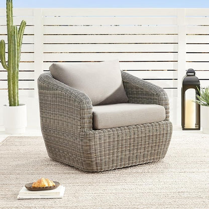 CHITA 4 Pieces Patio Wicker Furniture Set, Outdoor Rattan Bistro Set with Removable Thickened Cushions, Fully Assembled