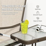 Outsunny Outdoor Glider Chairs with Coffee Table - Photo 6