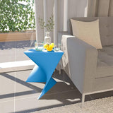 LeisureMod 15.75" Triangular Side Table, Stackable Plastic Accent End Table for Indoor & Outdoor Use - Photo 2