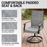 Patio Swivel Chairs Set of 2, Outdoor Dining Chairs High Back - Photo 4