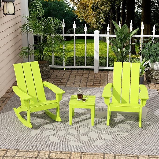 Costaelm Small Outdoor Side Table, Patio End Table Weather Resistant Outdoor Coffee Table, Square Conversation Table for Indoor, Porch, Balcony, Garden, Poolside, Deck, Lime