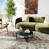 COSIEST Small Round Outdoor Coffee Table Dark Grey - Photo 6
