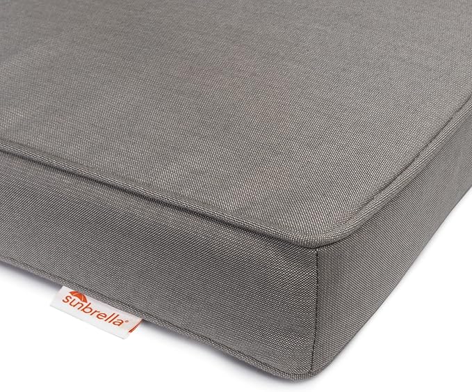 Sunbrella Chaise Lounge Chair ,Outdoor Furniture for Patio, Weather Resistant & Quality Fabric, Back Rest Lounger & Folding Set, Lawn, Beach & Pool Beds (Charcoal Grey, Acrylic, 24"Dx74Wx3)