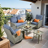 HOOOWOOO Patio Furniture Set, 5 Pieces Outdoor Conversation Set - Photo 1