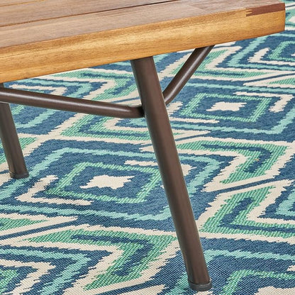 Christopher Knight Home Baish Outdoor Acacia Wood Coffee Table, Teak Finish